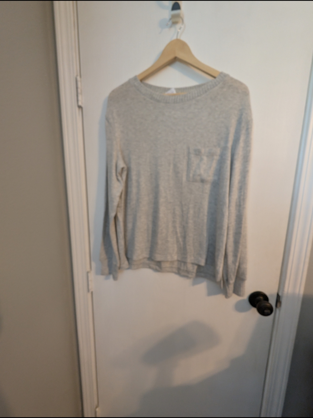 stars above Light Gray Long-Sleeve Pocket Sweater